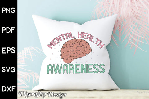 Retro Mental Health Awareness Sublimation Sublimation Creativeart88 