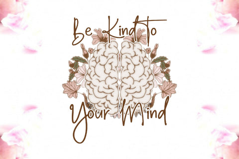 Retro Mental Health Flowers PNG Bundle Sublimation Jagonath Roy 