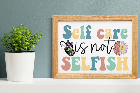Retro Mental Health SVG Bundle SVG DESIGNS DARK 