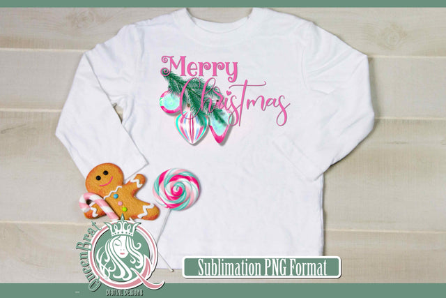 Retro Merry Christmas Ornaments Sublimation Sublimation QueenBrat Digital Designs 