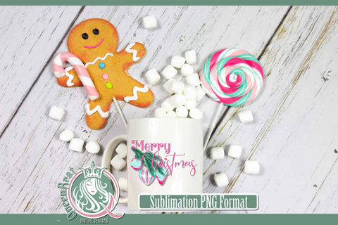 Retro Merry Christmas Ornaments Sublimation Sublimation QueenBrat Digital Designs 