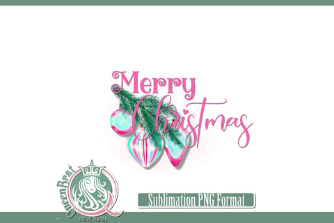 Retro Merry Christmas Ornaments Sublimation Sublimation QueenBrat Digital Designs 