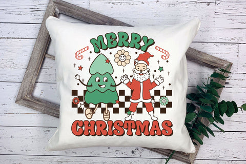 Retro Merry Christmas Sublimation Design Sublimation CraftLabSVG 
