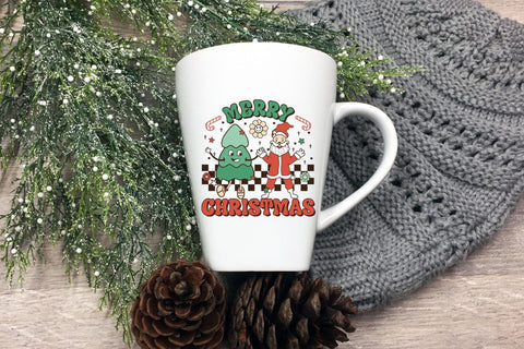 Retro Merry Christmas Sublimation Design Sublimation CraftLabSVG 
