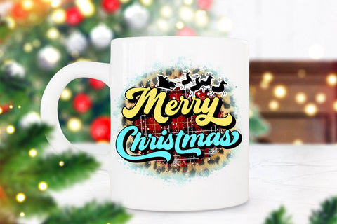 Retro Merry Christmas Sublimation I Holiday Sublimation PNG Sublimation Happy Printables Club 