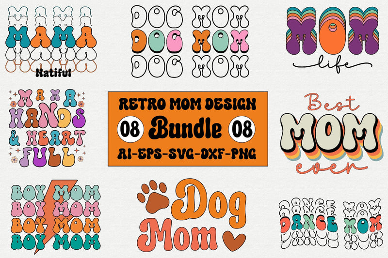 Retro Mom Design Bundle SVG SVGista 