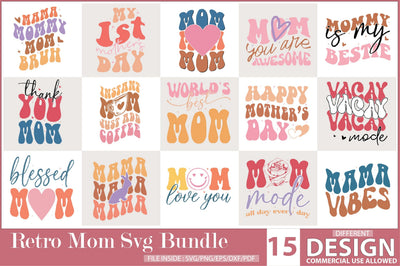 Retro Mom Svg Bundle SVG Creativeart88 