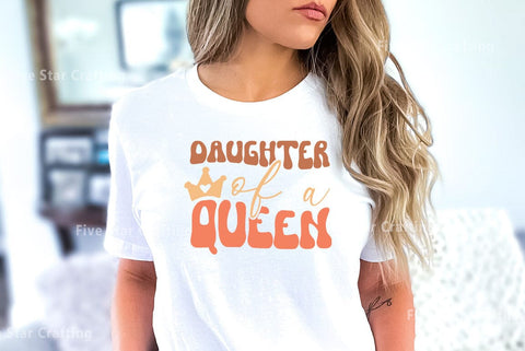 Retro Mom SVG Design, Daughter of a queen SVG FiveStarCrafting 