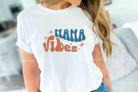 Retro Mom SVG Design, Mama vibes SVG FiveStarCrafting 