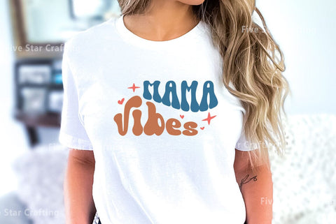 Retro Mom SVG Design, Mama vibes SVG FiveStarCrafting 
