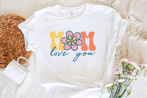 Retro Mom SVG Design, Mom love you SVG FiveStarCrafting 