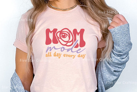 Retro Mom SVG Design, Mom mode all day every day SVG FiveStarCrafting 