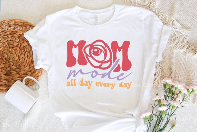 Retro Mom SVG Design, Mom mode all day every day SVG FiveStarCrafting 