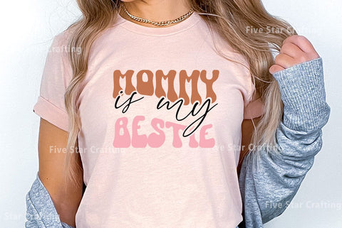 Retro Mom SVG Design, Mommy is my bestie SVG FiveStarCrafting 