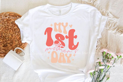 Retro Mom SVG Design, My first mothers day SVG FiveStarCrafting 