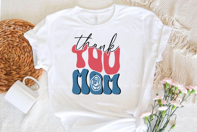 Retro Mom SVG Design, Thank you mom SVG FiveStarCrafting 