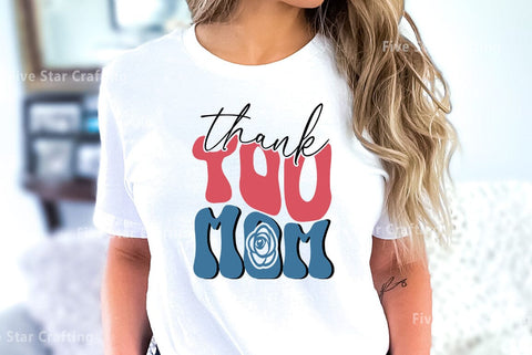 Retro Mom SVG Design, Thank you mom SVG FiveStarCrafting 