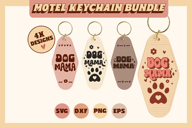 Retro Motel Keychain Dog Mama Svg Cut File For Cricut SVG Freeling Design House 