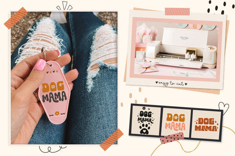 Retro Motel Keychain Dog Mama Svg Cut File For Cricut SVG Freeling Design House 