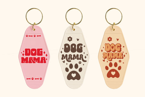 Retro Motel Keychain Dog Mama Svg Cut File For Cricut SVG Freeling Design House 