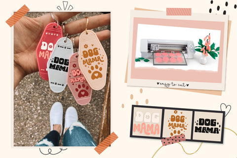 Retro Motel Keychain Dog Mama Svg Cut File For Cricut SVG Freeling Design House 