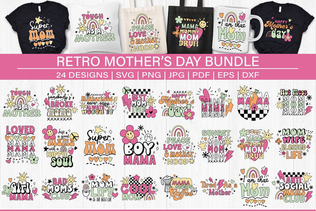 Retro Mother's Day SVG Bundle | Mother's Day SVG SVG TatiStudio 