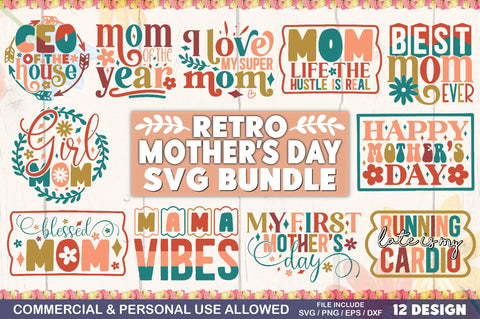 Retro Mother's Day SVG Bundle SVG Ariyan 