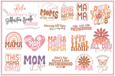 Retro Mother's Day SVG Design SVG Creativeart88 