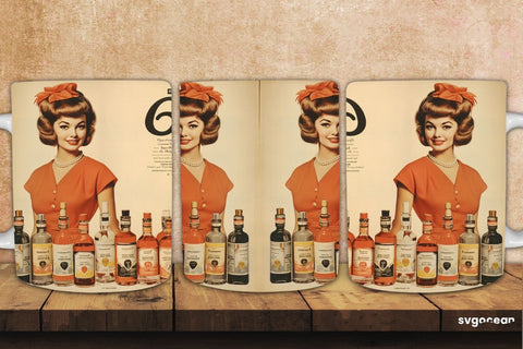 Retro Mug Wrap | 11 oz | Sublimation Sublimation SvgOcean 