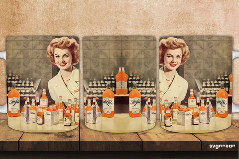 Retro Mug Wrap | 11 oz | Sublimation Sublimation SvgOcean 