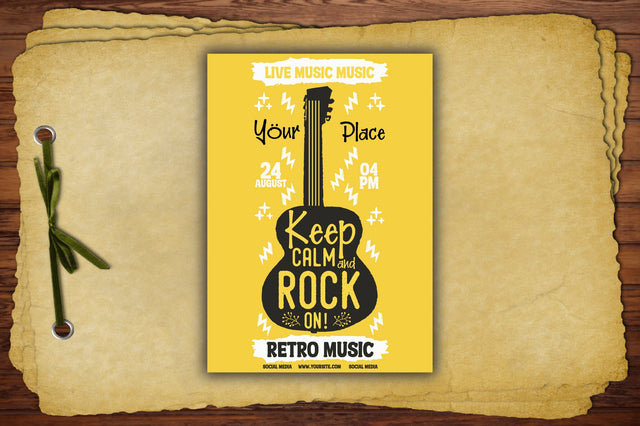 Retro Music SVG Flyer Print Template SVG Jagonath Roy 