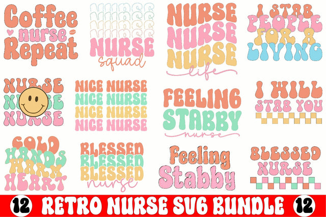 Retro Nurse SVG Bundle SVG SVGista 