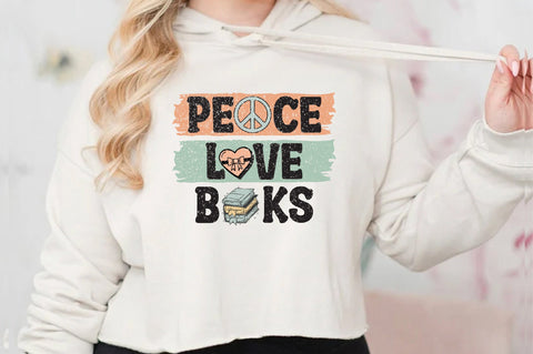 Retro Peace Love Books Sublimation Sublimation Jagonath Roy 