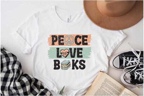 Retro Peace Love Books Sublimation Sublimation Jagonath Roy 