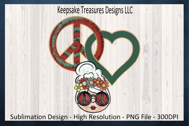 Retro Peace Love Mrs. Claus, Retro Mrs. Claus PNG, Christmas Tie Dye, Hand Drawn Sublimation Design, Digital Download, Printable PNG Sublimation Keepsake Treasures Designs LLC. 