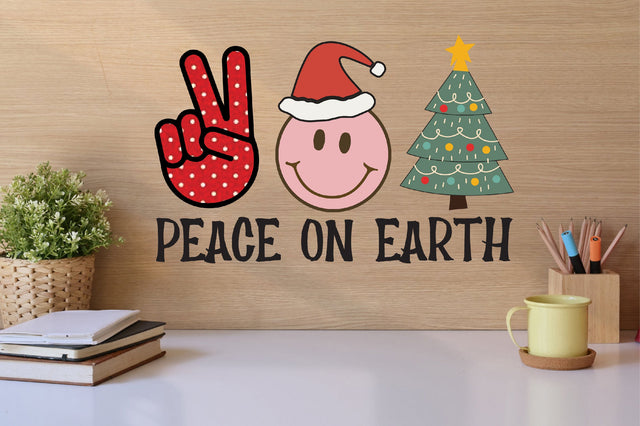 Retro peace on earth sublimation Sublimation SVGista 