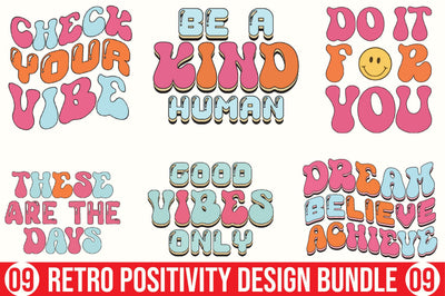 Retro Positivity Design Bundle SVG SVGista 