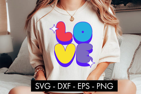 Retro Pride Day LGBTQ SVG Bundle PNG Cut file SVG Freeling Design House 