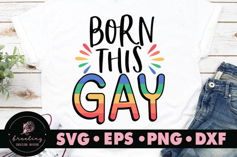 Retro Pride Day LGBTQ SVG Bundle PNG Cut file SVG Freeling Design House 