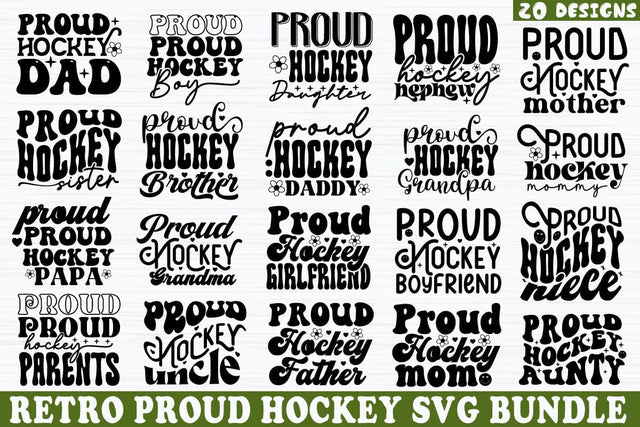 Retro Proud Hockey SVG Bundle SVG akazaddesign 