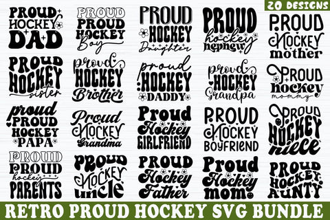 Retro Proud Hockey SVG Bundle SVG akazaddesign 