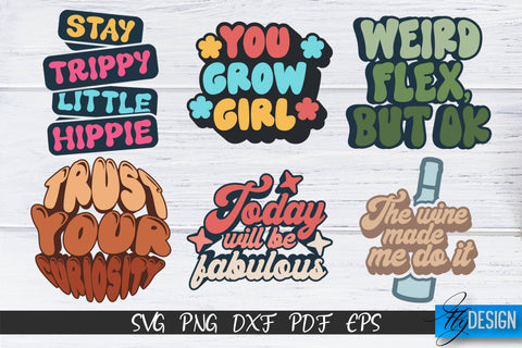 Retro Quotes SVG Bundle | Funny Sayings SVG | Retro Quotes Design Bundle | vol. 2 SVG Fly Design 