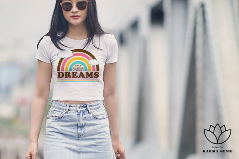 Retro Rainbow Dreams Svg Png - Vintage Graphic Design Sublimation SVG Karma Genie Graphics 
