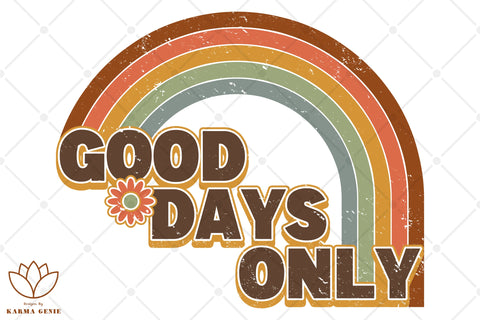 Retro Rainbow - Vintage Graphic Design Sublimation SVG Karma Genie Graphics 
