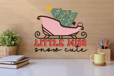 Retro Retro little miss snow cute sublimation Sublimation SVGista 