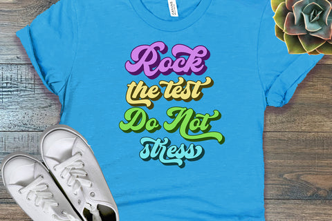 Retro Rock the Test Sublimation I Teacher Testing Day Sublimation Happy Printables Club 