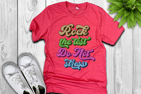 Retro Rock the Test Sublimation I Teacher Testing Day Sublimation Happy Printables Club 