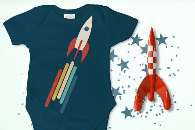 Retro Rocket Ship SVG SVG Designed by Geeks 