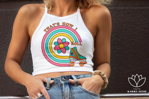 Retro Roller-Skate - Graphic Design Sublimation SVG Karma Genie Graphics 