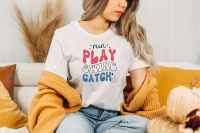 Retro Run Play Swing Catch SVG SVGista 